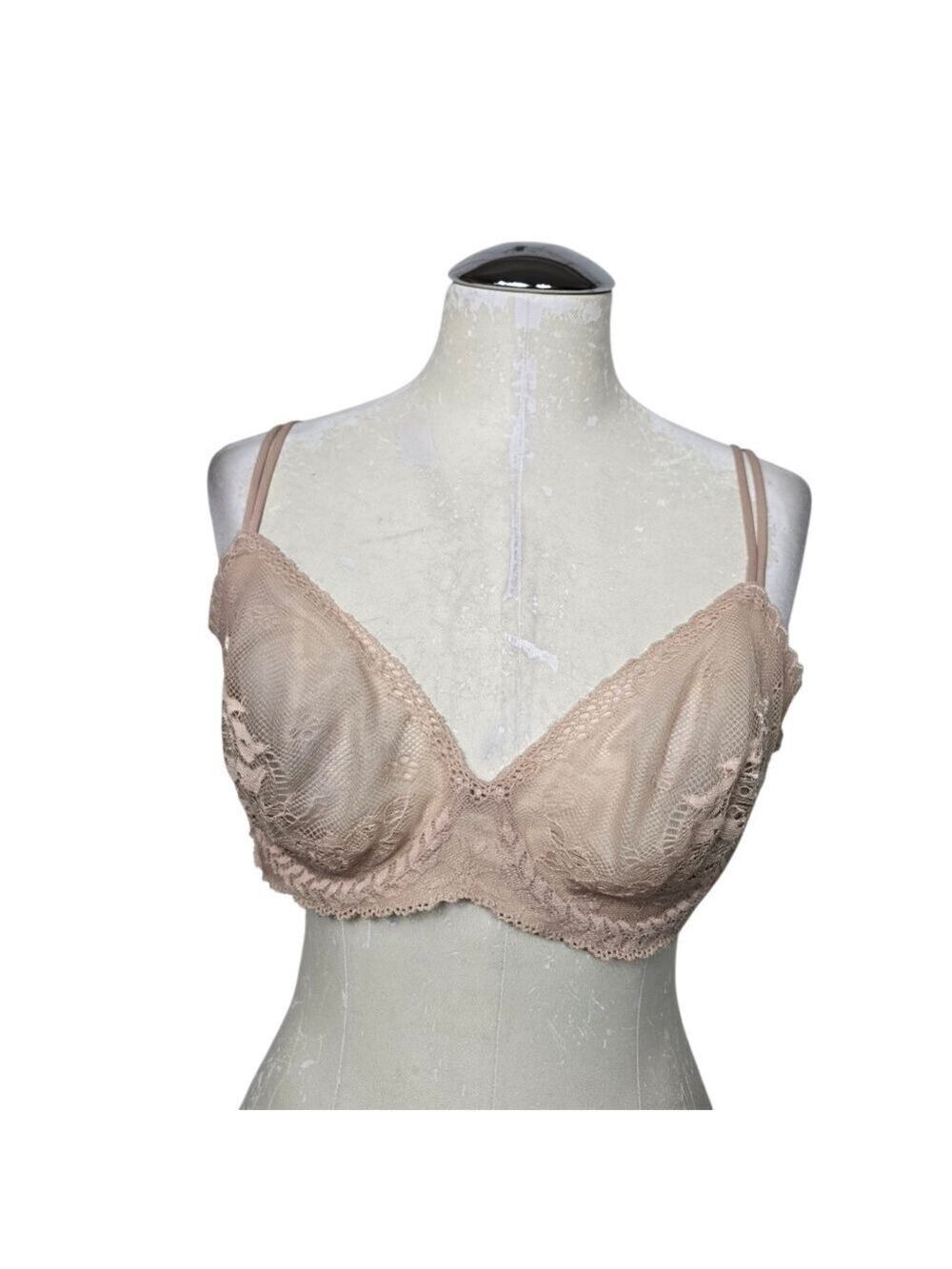 Victoria's Secret Beige Floral Lined Bra 38D